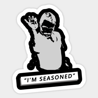 "I'm Seasoned" SaltBae - Black Sticker